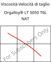 Viscosità-Velocità di taglio , Orgalloy® LT 5050 T6L NAT, PA6..., ARKEMA