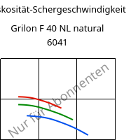 Viskosität-Schergeschwindigkeit , Grilon F 40 NL natural 6041, PA6, EMS-GRIVORY