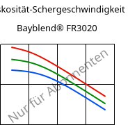 Viskosität-Schergeschwindigkeit , Bayblend® FR3020, (PC+ABS)-T5 FR(40), Covestro