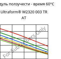 Модуль ползучести - время 60°C, Ultraform® W2320 003 TR AT, POM, BASF