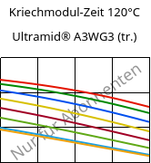 Kriechmodul-Zeit 120°C, Ultramid® A3WG3 (trocken), PA66-GF15, BASF