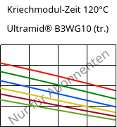 Kriechmodul-Zeit 120°C, Ultramid® B3WG10 (trocken), PA6-GF50, BASF