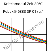 Kriechmodul-Zeit 80°C, Pebax® 6333 SP 01 (trocken), TPA, ARKEMA