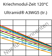 Kriechmodul-Zeit 120°C, Ultramid® A3WG5 (trocken), PA66-GF25, BASF