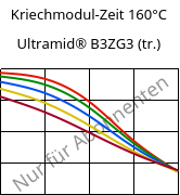 Kriechmodul-Zeit 160°C, Ultramid® B3ZG3 (trocken), PA6-I-GF15, BASF