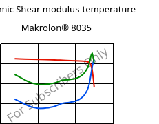 Dynamic Shear modulus-temperature , Makrolon® 8035, PC-GF30, Covestro