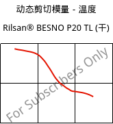 动态剪切模量－温度 , Rilsan® BESNO P20 TL (烘干), PA11, ARKEMA