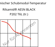Dynamischer Schubmodul-Temperatur , Rilsamid® AESN BLACK P202 T6L (trocken), PA12, ARKEMA