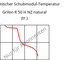 Dynamischer Schubmodul-Temperatur , Grilon R 50 H NZ natural (trocken), PA6, EMS-GRIVORY