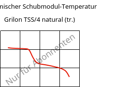 Dynamischer Schubmodul-Temperatur , Grilon TSS/4 natural (trocken), PA666, EMS-GRIVORY