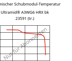 Dynamischer Schubmodul-Temperatur , Ultramid® A3WG6 HRX bk 23591 (trocken), PA66-GF30, BASF