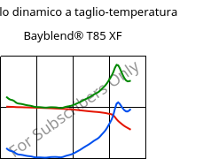 Modulo dinamico a taglio-temperatura , Bayblend® T85 XF, (PC+ABS), Covestro