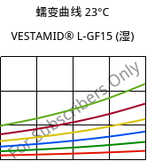 蠕变曲线 23°C, VESTAMID® L-GF15 (状况), PA12-GF15, Evonik