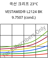 곡선 크리프 23°C, VESTAMID® L2124 BK 9.7507 (응축), PA12, Evonik