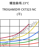 蠕变曲线 23°C, TROGAMID® CX7323 NC (烘干), PAPACM12, Evonik
