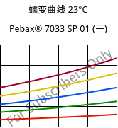 蠕变曲线 23°C, Pebax® 7033 SP 01 (烘干), TPA, ARKEMA