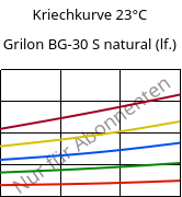 Kriechkurve 23°C, Grilon BG-30 S natural (feucht), PA6-GF30, EMS-GRIVORY