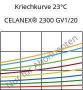 Kriechkurve 23°C, CELANEX® 2300 GV1/20, PBT-GF20, Celanese