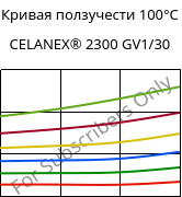 Кривая ползучести 100°C, CELANEX® 2300 GV1/30, PBT-GF30, Celanese