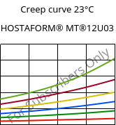 Creep curve 23°C, HOSTAFORM® MT®12U03, POM, Celanese