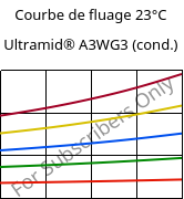 Courbe de fluage 23°C, Ultramid® A3WG3 (cond.), PA66-GF15, BASF