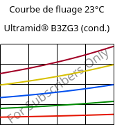 Courbe de fluage 23°C, Ultramid® B3ZG3 (cond.), PA6-I-GF15, BASF
