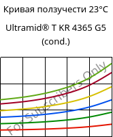 Кривая ползучести 23°C, Ultramid® T KR 4365 G5 (усл.), PA6T/6-GF25 FR(52), BASF