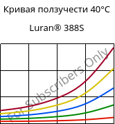 Кривая ползучести 40°C, Luran® 388S, SAN, INEOS Styrolution