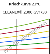 Kriechkurve 23°C, CELANEX® 2300 GV1/30, PBT-GF30, Celanese