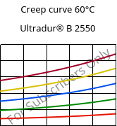 Creep curve 60°C, Ultradur® B 2550, PBT, BASF