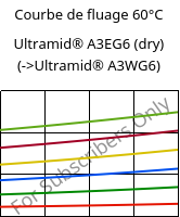 Courbe de fluage 60°C, Ultramid® A3EG6 (sec), PA66-GF30, BASF