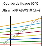 Courbe de fluage 60°C, Ultramid® A3WG10 (sec), PA66-GF50, BASF