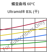 蠕变曲线 60°C, Ultramid® B3L (烘干), PA6-I, BASF