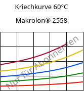 Kriechkurve 60°C, Makrolon® 2558, PC, Covestro