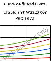 Curva de fluencia 60°C, Ultraform® W2320 003 PRO TR AT, POM, BASF