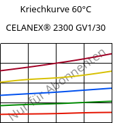 Kriechkurve 60°C, CELANEX® 2300 GV1/30, PBT-GF30, Celanese