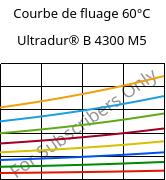 Courbe de fluage 60°C, Ultradur® B 4300 M5, PBT-MF25, BASF