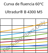 Curva de fluencia 60°C, Ultradur® B 4300 M5, PBT-MF25, BASF