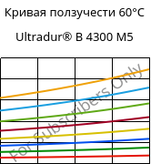 Кривая ползучести 60°C, Ultradur® B 4300 M5, PBT-MF25, BASF