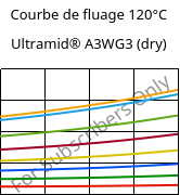 Courbe de fluage 120°C, Ultramid® A3WG3 (sec), PA66-GF15, BASF