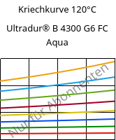 Kriechkurve 120°C, Ultradur® B 4300 G6 FC Aqua, PBT-GF30, BASF