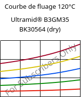 Courbe de fluage 120°C, Ultramid® B3GM35 BK30564 (sec), PA6-(MD+GF)40, BASF