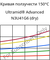 Кривая ползучести 150°C, Ultramid® Advanced N3U41G6 (сухой), PA9T-GF30 FR(40), BASF