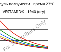 Модуль ползучести - время 23°C, VESTAMID® L1940 (сухой), PA12, Evonik