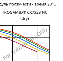 Модуль ползучести - время 23°C, TROGAMID® CX7323 NC (сухой), PAPACM12, Evonik