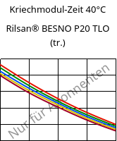 Kriechmodul-Zeit 40°C, Rilsan® BESNO P20 TLO (trocken), PA11, ARKEMA