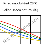 Kriechmodul-Zeit 23°C, Grilon TSS/4 natural (feucht), PA666, EMS-GRIVORY