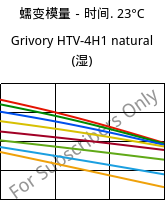 蠕变模量－时间. 23°C, Grivory HTV-4H1 natural (状况), PA6T/6I-GF40, EMS-GRIVORY
