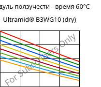 Модуль ползучести - время 60°C, Ultramid® B3WG10 (сухой), PA6-GF50, BASF