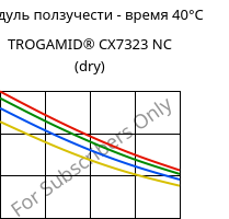 Модуль ползучести - время 40°C, TROGAMID® CX7323 NC (сухой), PAPACM12, Evonik